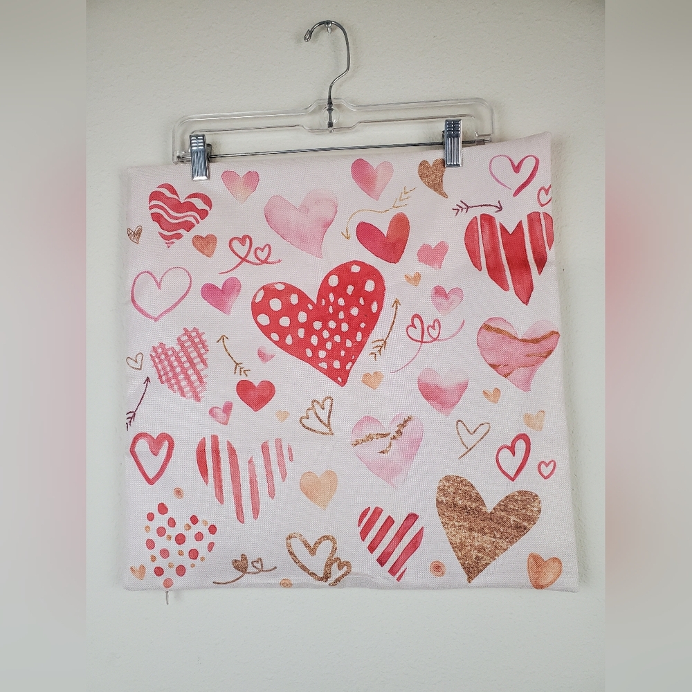 Happy Valentine's Day Throw Pillow Covers,2 Decorative Pillowcase